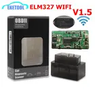 Мини WIFI OBDII ELM327 V1.5 чип PIC18F25K80 OBD Автомобильный считыватель кодов Wi-Fi работает AndroidIOS ELM 327 WIFI 100% оборудование V1.5