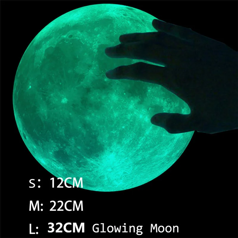 Luminous Moon Earth Cartoon DIY 3D Wall Stickers for Kids Room Bedroom Glow In The Dark Sticker Home Decor Living | Дом и сад