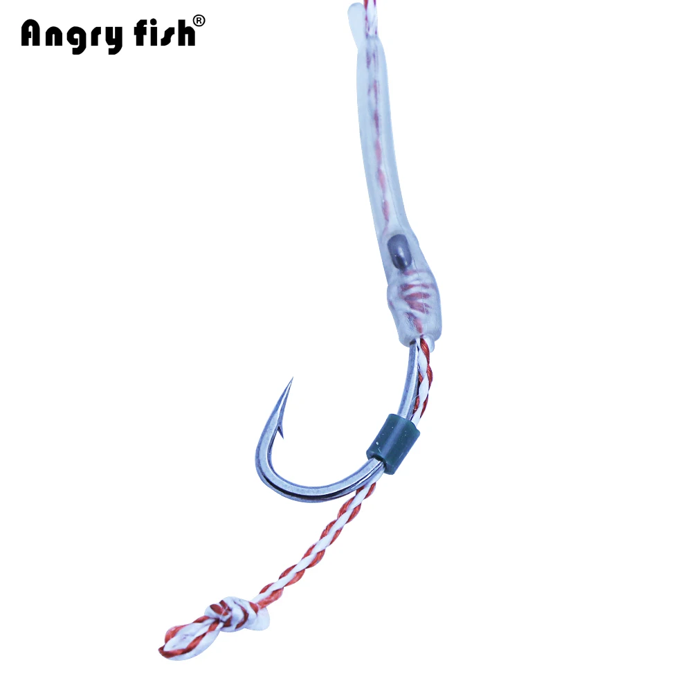 Angryfish Горячая 1 упаковка 6 шт. крючок для ловли карпа крючок с покрытием ссылка готовая завязанная HK-G006