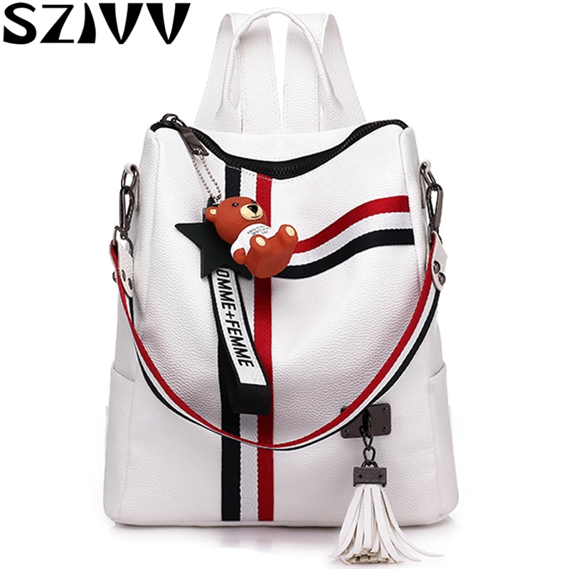SZIVVBags для женщин 2019 Новый Ретро мода молния дамы рюкзак из искусственной кожи