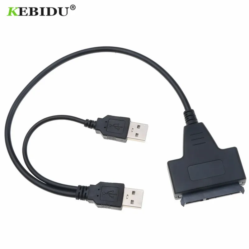Kebidu 2018 хит продаж SATA к USB 2 0 двойные 22pin АДАПТЕРНЫЕ кабели Внешнее питание для 5