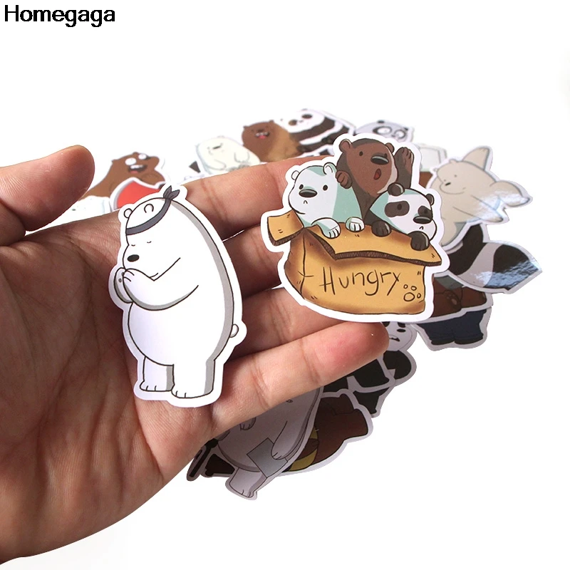 Homegaga 37 шт Мы Голые Медведи дети пастеры diy косплей печать ноутбук телефон ноутбук велосипед Скрапбукинг наклейки D2015