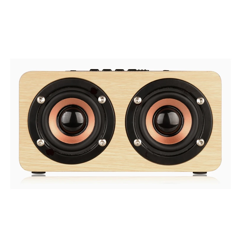Деревянная Bluetooth колонка в ретро стиле беспроводной динамик Hi Fi с двойным 3D