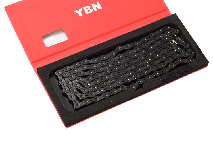 YBN SLA 11 скоростная велосипедная цепь полый черный бриллиант MTB для дорожного