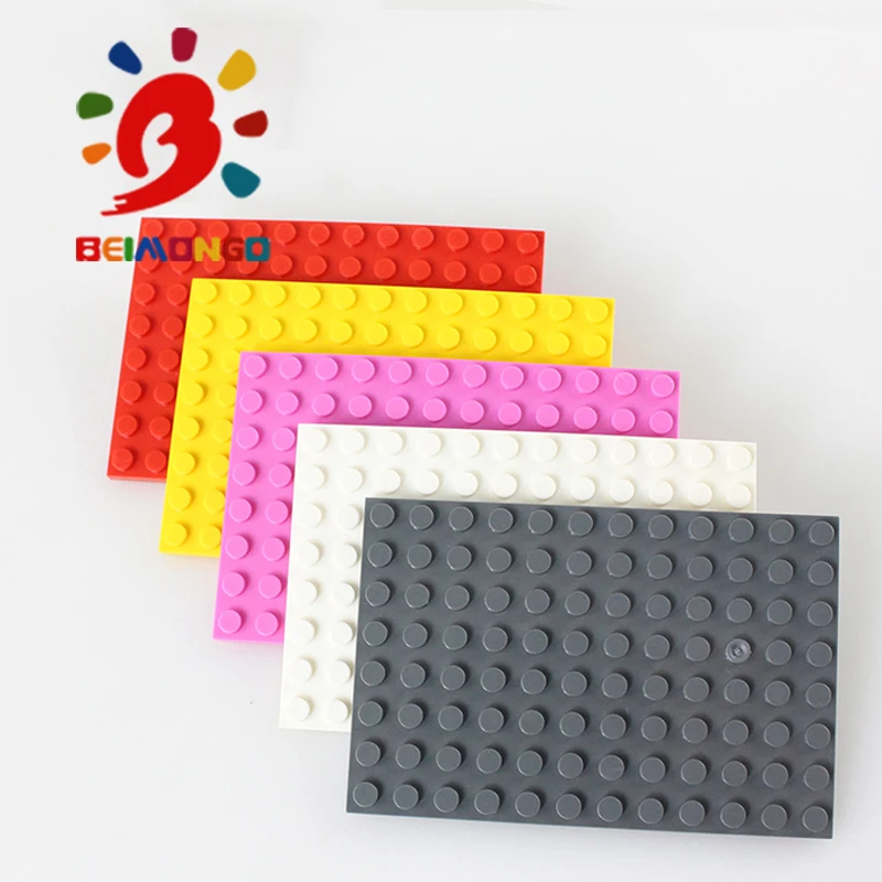 Бесплатная доставка! BEIMONGO блоки пластина 8x12 строительные 10 шт. обучающие и