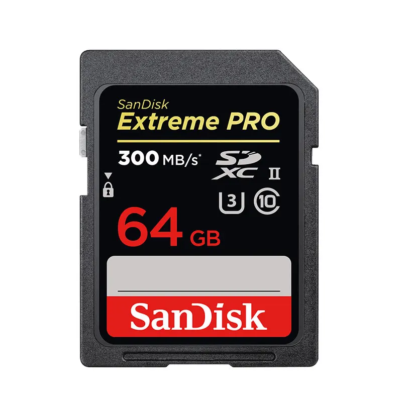 SD-300M-64GB SanDisk SD карта 64 Гб флэш-карта памяти 128 ГБ 256 ГБ SDXC 16 Гб оперативной памяти, 32 Гб встроенной памяти SDHC SLR SD карты USH-I Class10 для спортивной экшен-камеры 4 K Full HD цифровая Камера - Емкость: SD-300M-64GB