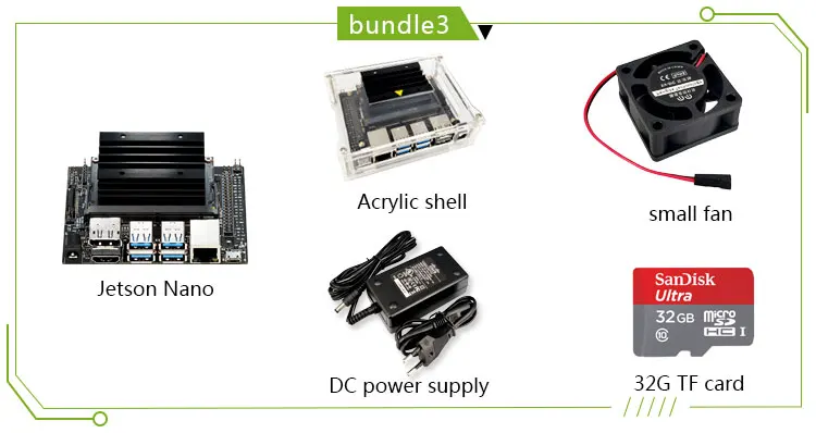 NVIDIA Jetson Nano Developer Kit совместим с ai-платформой NVIDIA для обучения и размещения по AI - Bundle: Bundle 3