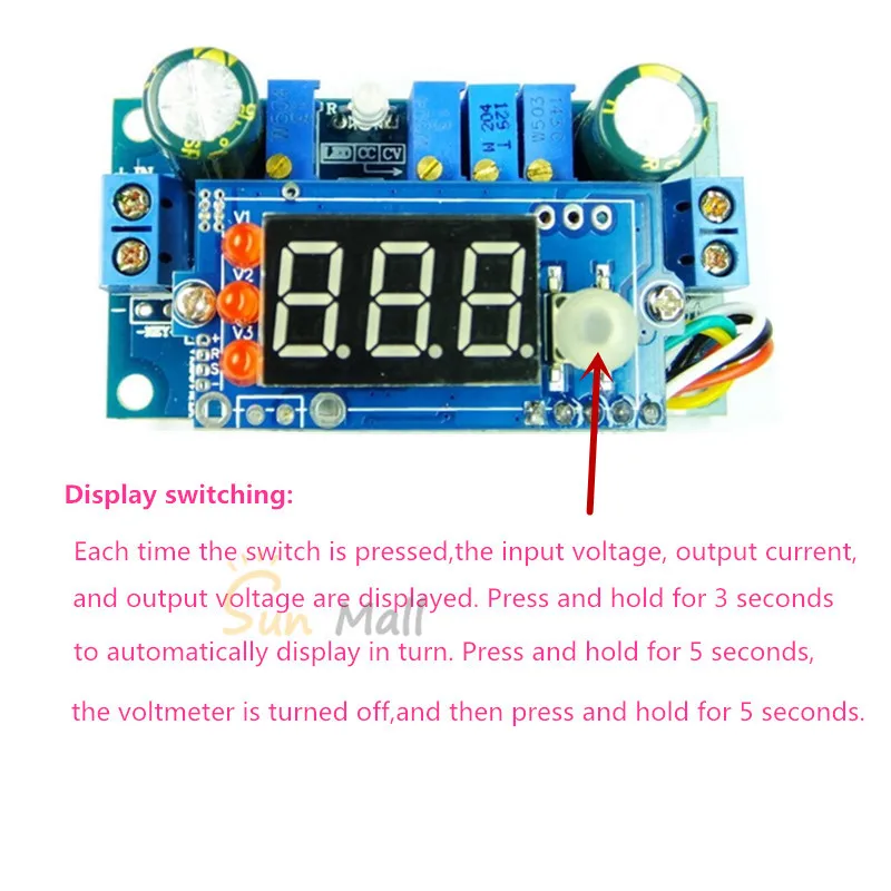 5A MPPT Solar Panel Controller DC Step down CC/CV Charging Module Display LED Regulator Controllers|Аксессуары для батарей и