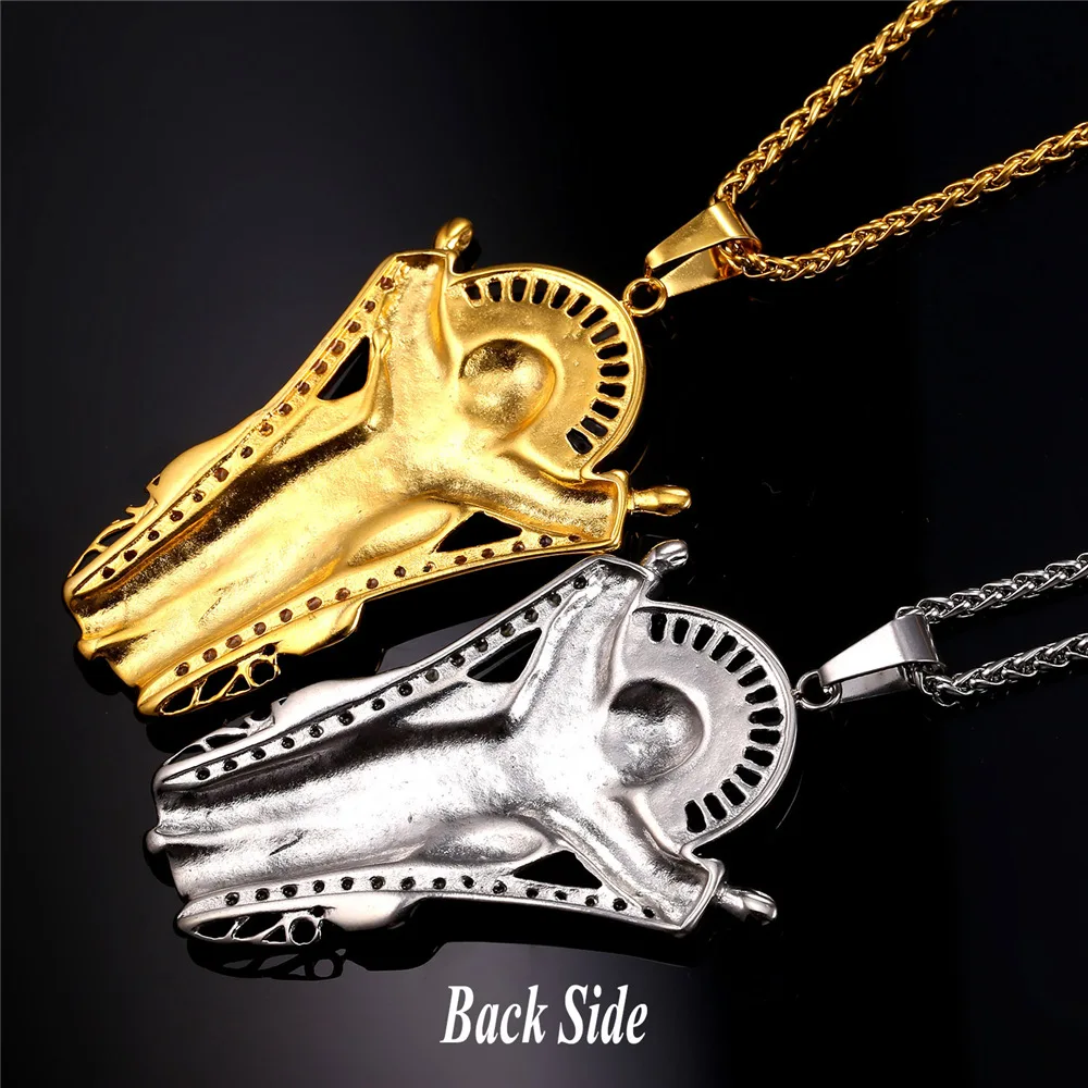 U7 Иисус Подвеска Ожерелье Для Мужчин Религиозные Святые Ювелирные Изделия