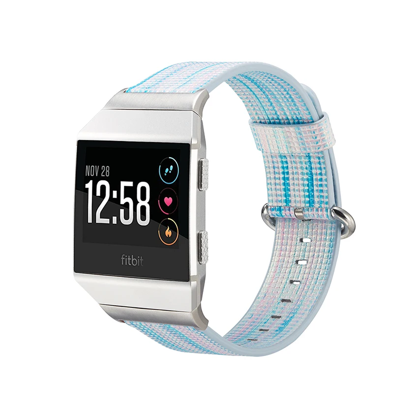 Умные аксессуары для Fitbit ионные ремешки кожаный Радужный ремешок сменные