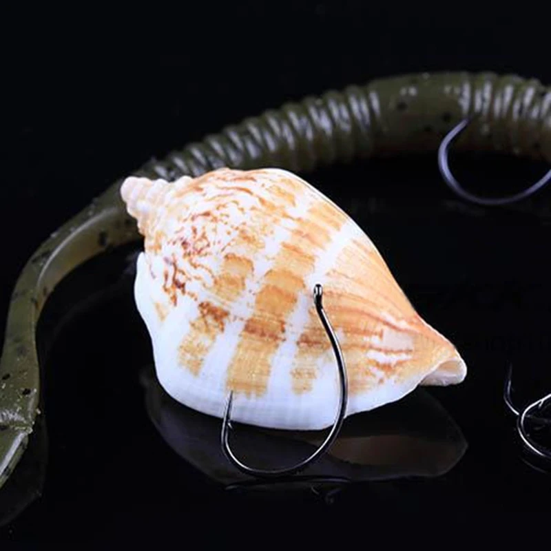 Рыболовный крючок для рыбалки 8 шт. червячный Шуточный Pesca Peche Anzol Мягкая приманка