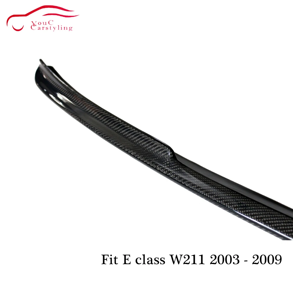 W211 AMG Style Carbon Fiber Rear Spoiler Trunk Boot Lip Splitter for Mercedes E class 4-door Sedan 2003 - 2009 E350 E400 | Автомобили и