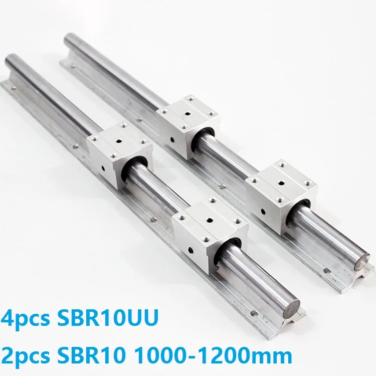 Скользящие блоки для линейных подшипников SBR10 1000/1100/1200 мм 2 шт.|Линейные