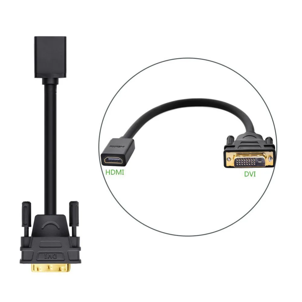Кабель-переходник HDMI male-DVI переходник на 24 + 1 pin Female 1080P 3D видео 1080p для ЖК-дисплея DVD