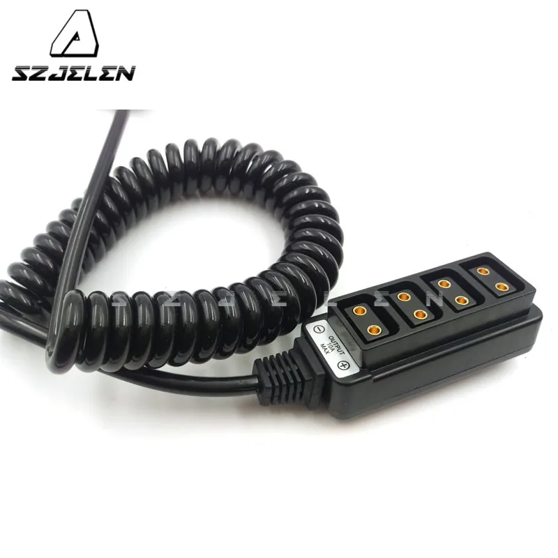 Rolux 1 Male Power Tap P D to 4 Port Female Hub Adapter 45CM ~ 200CM|d-tap|d-tap femaled-tap male |