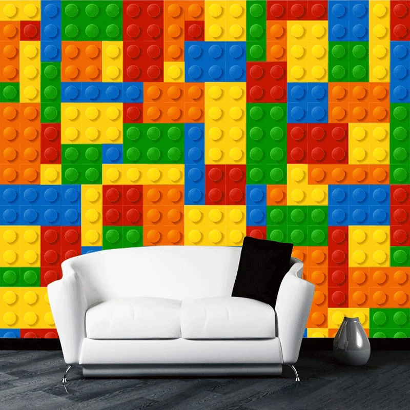 Пользовательские фото обои 3d Lego детская комната Спальня магазин игрушек Фоновые