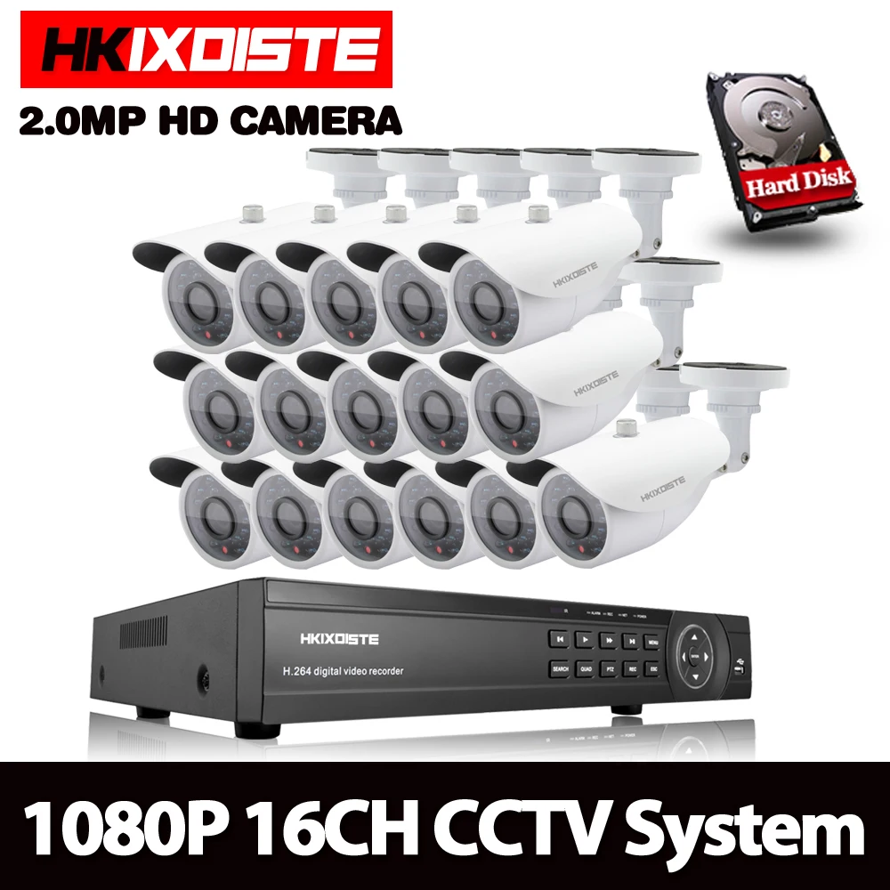 Камера Наружного видеонаблюдения 16 каналов 1080P 720P 960H | Безопасность и защита