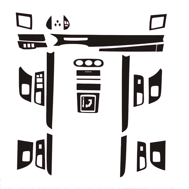 Стайлинг автомобиля новинка 3D наклейки из углеродного волокна для внутренней и