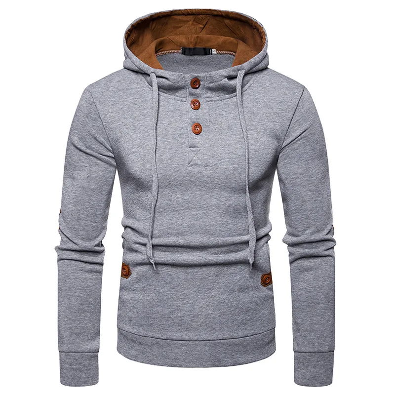 

2019 Autumn spring Fashion Men's Clothing Man Casual Hoodies With Pockets Sportswear Hoody Men Fall Hip Hop Sweatshirts