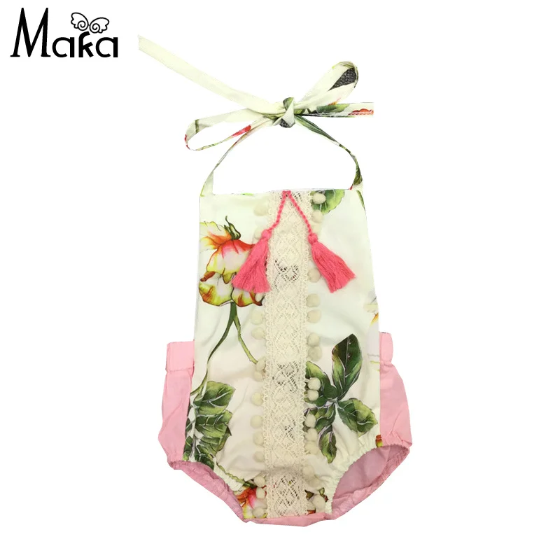 Maka Kids/детская одежда для новорожденных Ползунки Лето девушка милый сладкий