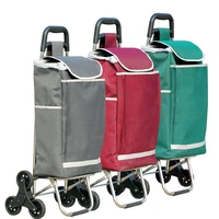 hanli six wheel climbing cart stainless steel folding portable luggage cart shopping cart trolley car driver