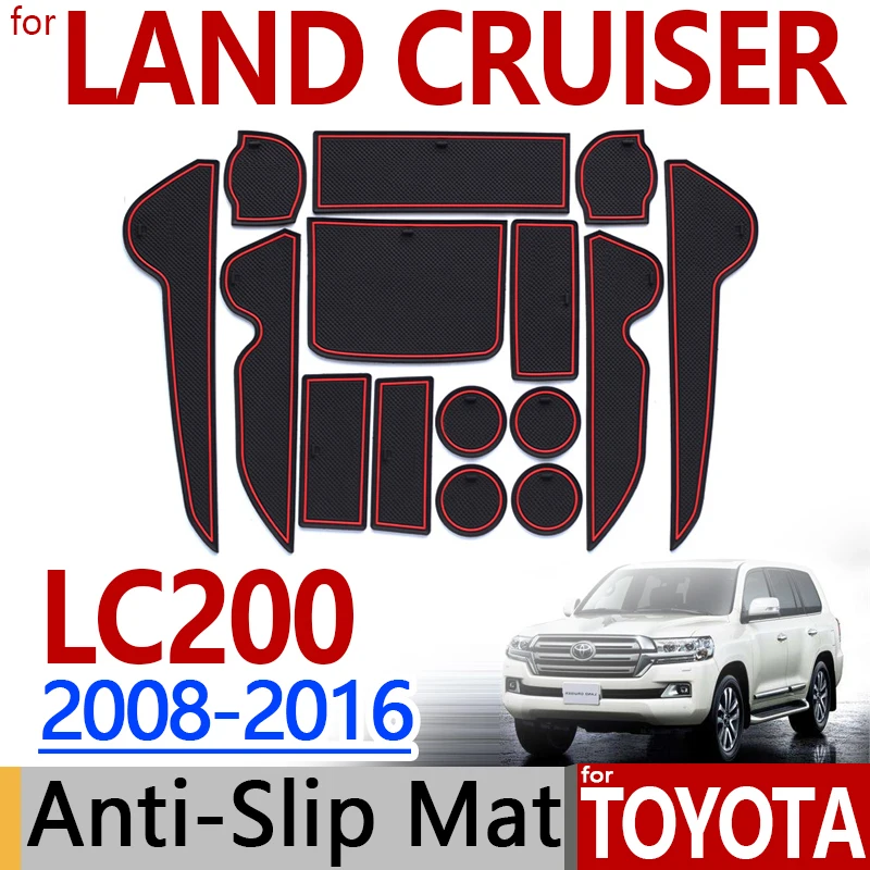 Для Toyota Land Cruiser 200 Противоскользящий резиновый коврик для двери 15 шт. LC200 J200 Roraima V8