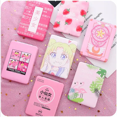 Портативное зеркало для макияжа маленькое милое портативное складное