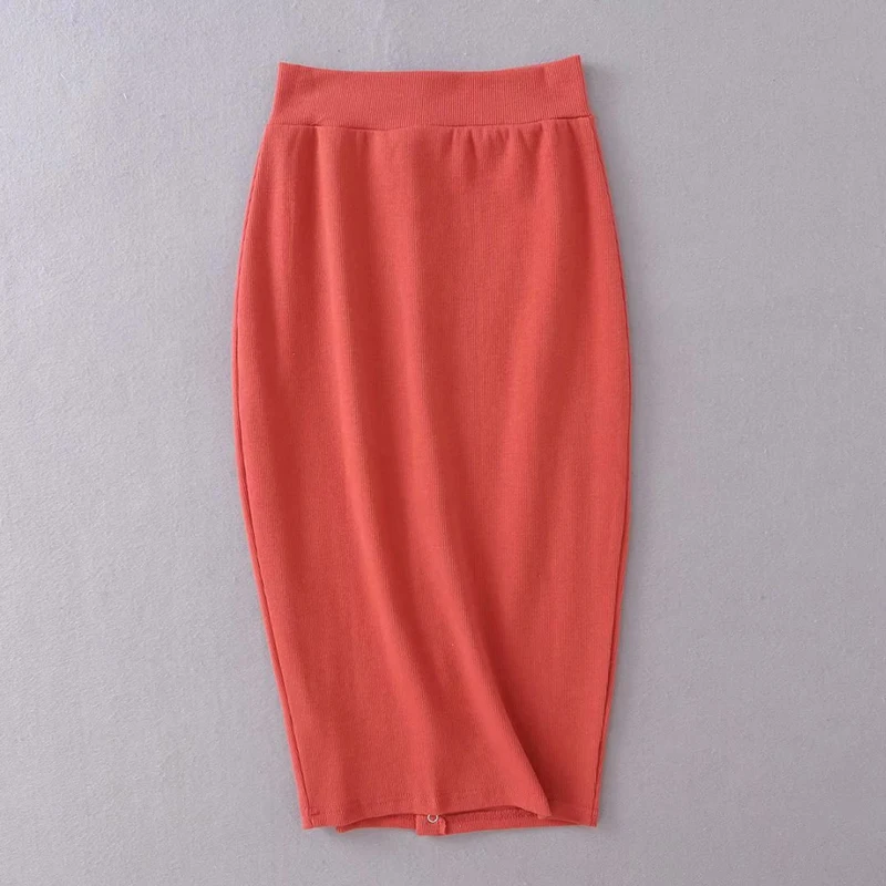 skitzyou Summer Sexy Skirts Women Slim Front Button Cotton Elastic Bodycon Pencil White Casual Boho Skirt Black Red Club Wear | Женская