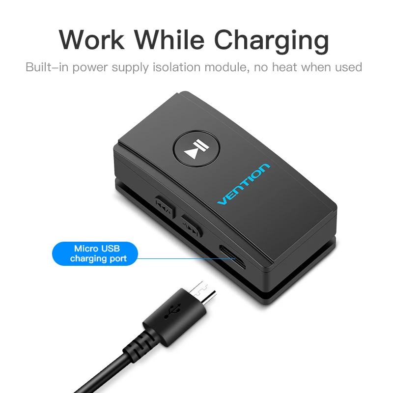 Vention Беспроводной приемник Bluetooth 4 2 Aux 3 5 мм аудио ресивер Музыка адаптер для