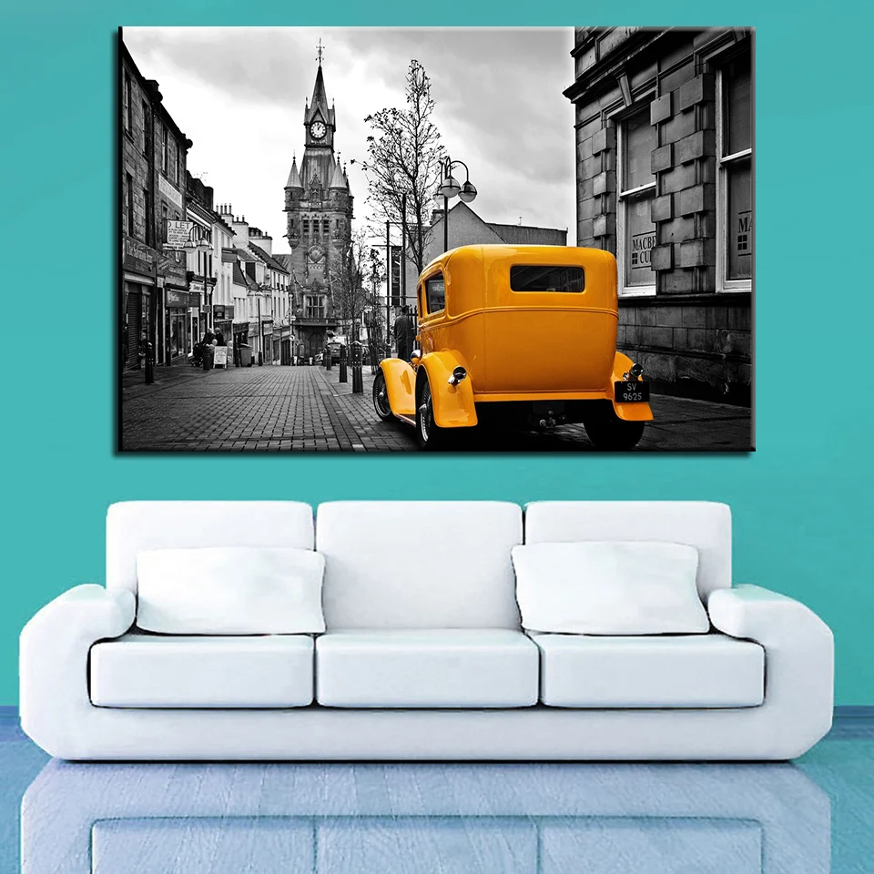 

Wall Art Canvas Painting HD Prints Home Decor 1 Pieces City Building Creative Modular Landscape Pictures Scenery Artwork Poster