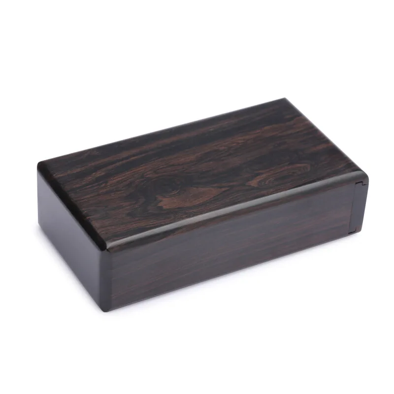 

Ebony Cigarette Box Hand-made High-grade Whole Wood Hollowed Portable Can Accommodate 10 Solid Wood Cigarette Boxes