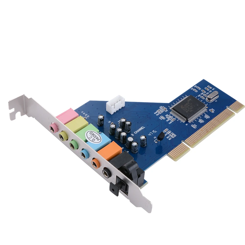 XCSOURCE PCI 7.1 Channel 7.1CH Surround 3D Sound Audio Card CMI8768 Chipset for PC Windows XP/Vista/7 AC393 |