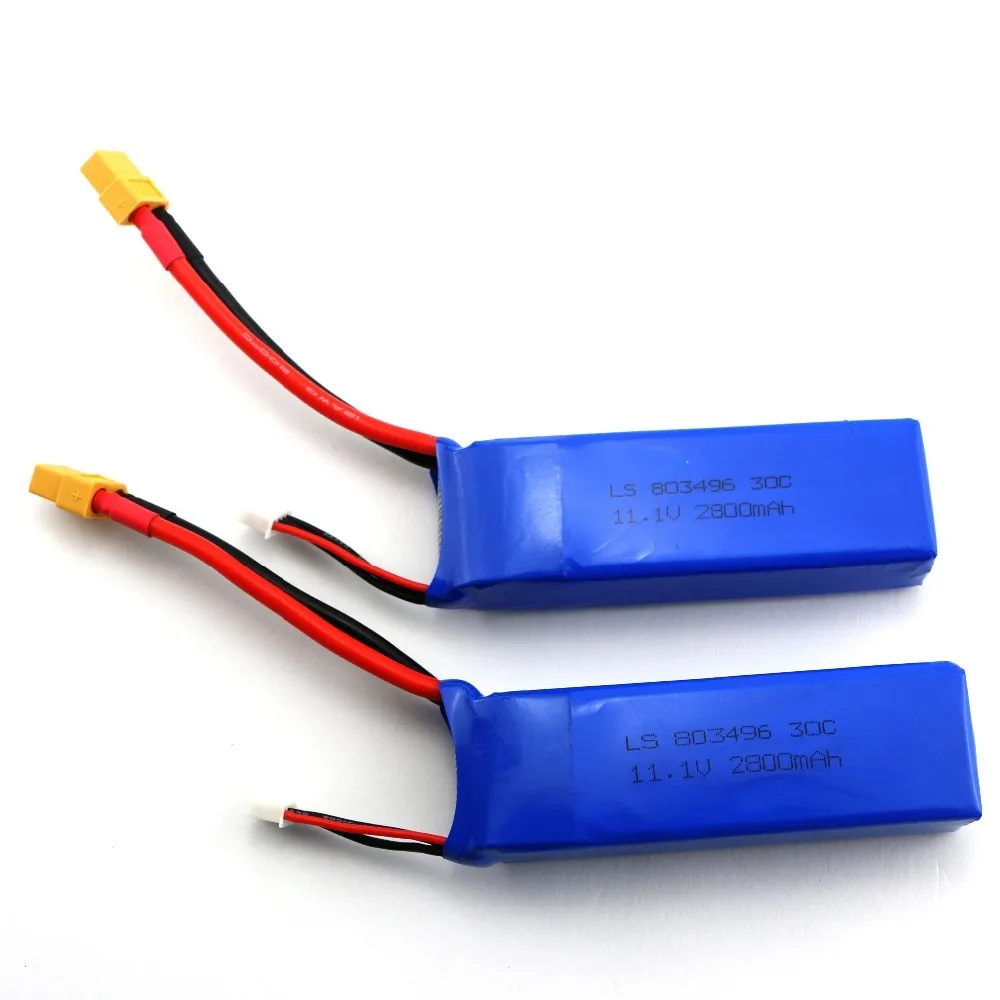 2pcs 11.1V 2800mah 3S Battery for WLtoys V303 XK X350 Cheerson CX-20 CX20 RC Quadcopter drone Spare Parts | Игрушки и хобби