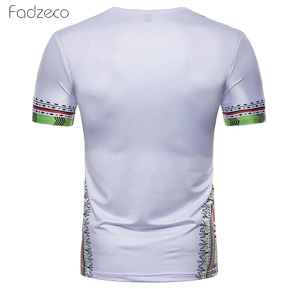 Мужская футболка с принтом Fadzeco африканская Повседневная коротким рукавом и