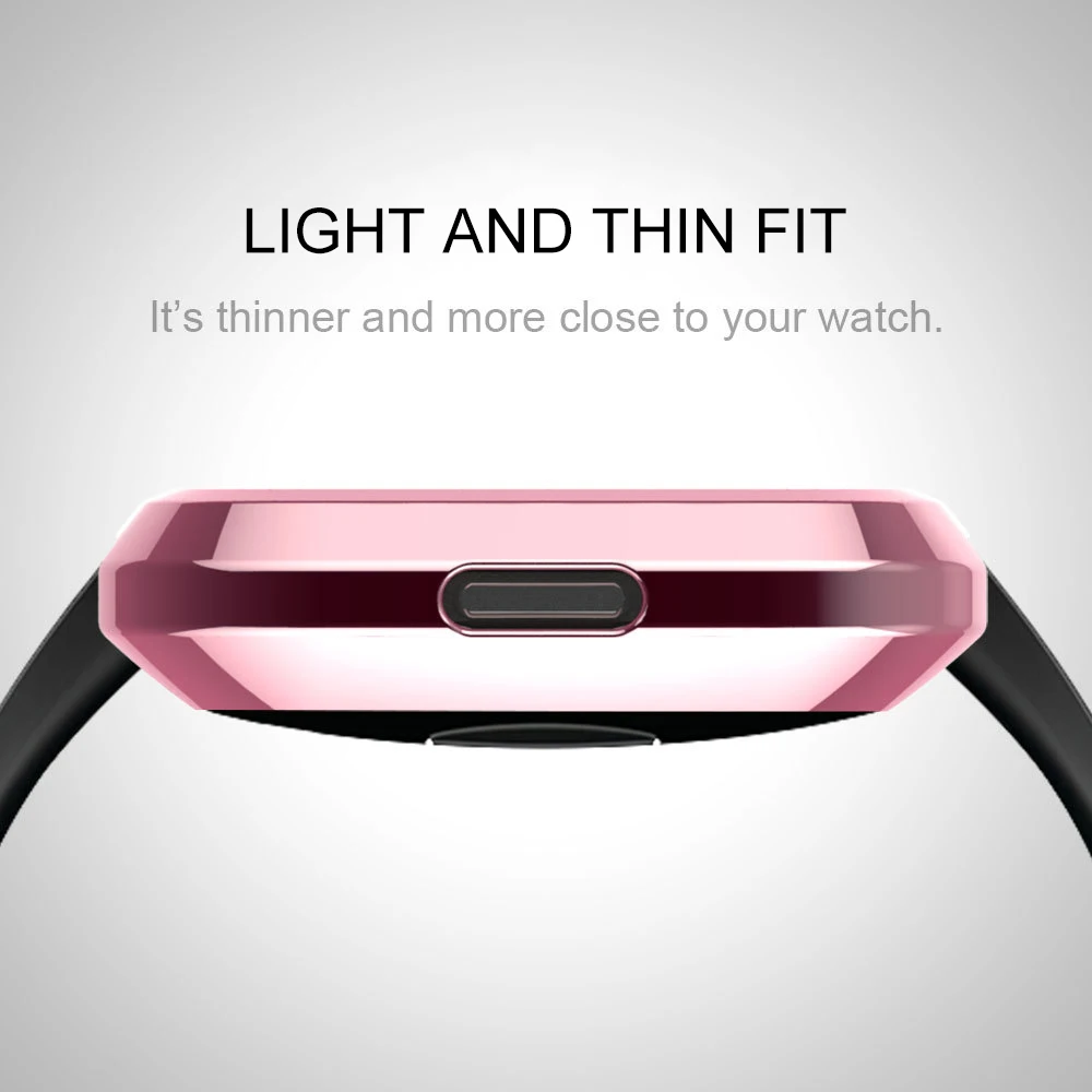 360 градусов Защитная крышка для Fitbit Versa ремешок чехол покрытие Coque подгонки
