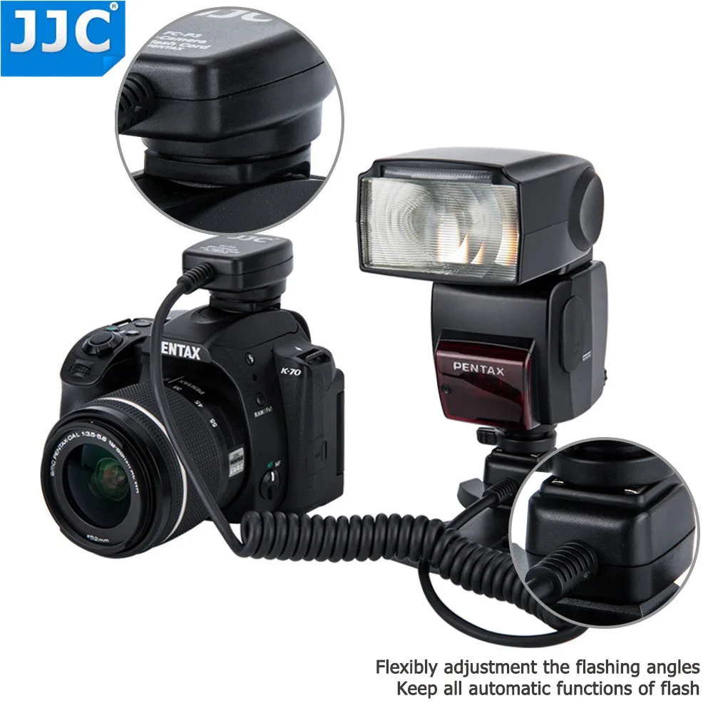 Кабель вспышка JJC для обуви с TTL 1 3 м кабель Pentax фотовспышки функцией моделей FC P3