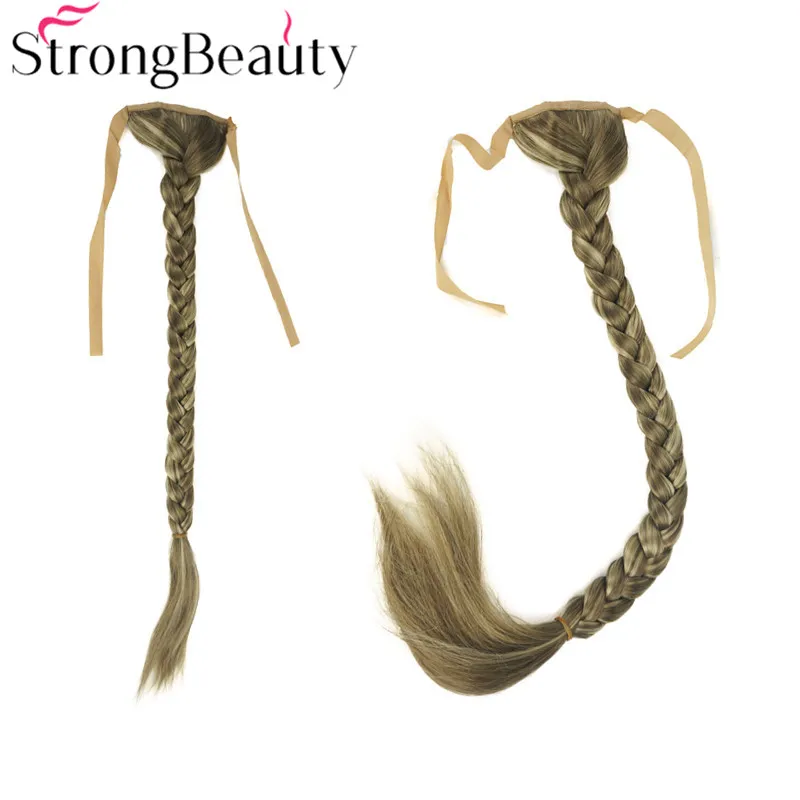 StrongBeauty, длинный рыбий хвост, коса, конский хвост, наращивание, Синтетическая лента, шиньон, 16 цветов