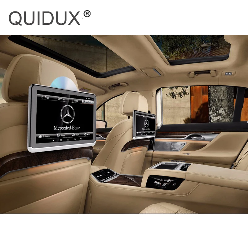 QUIDUX Android 6 0 Автомобильный подголовник 10 1 дюймов HD экран dvd-плеер Поддержка