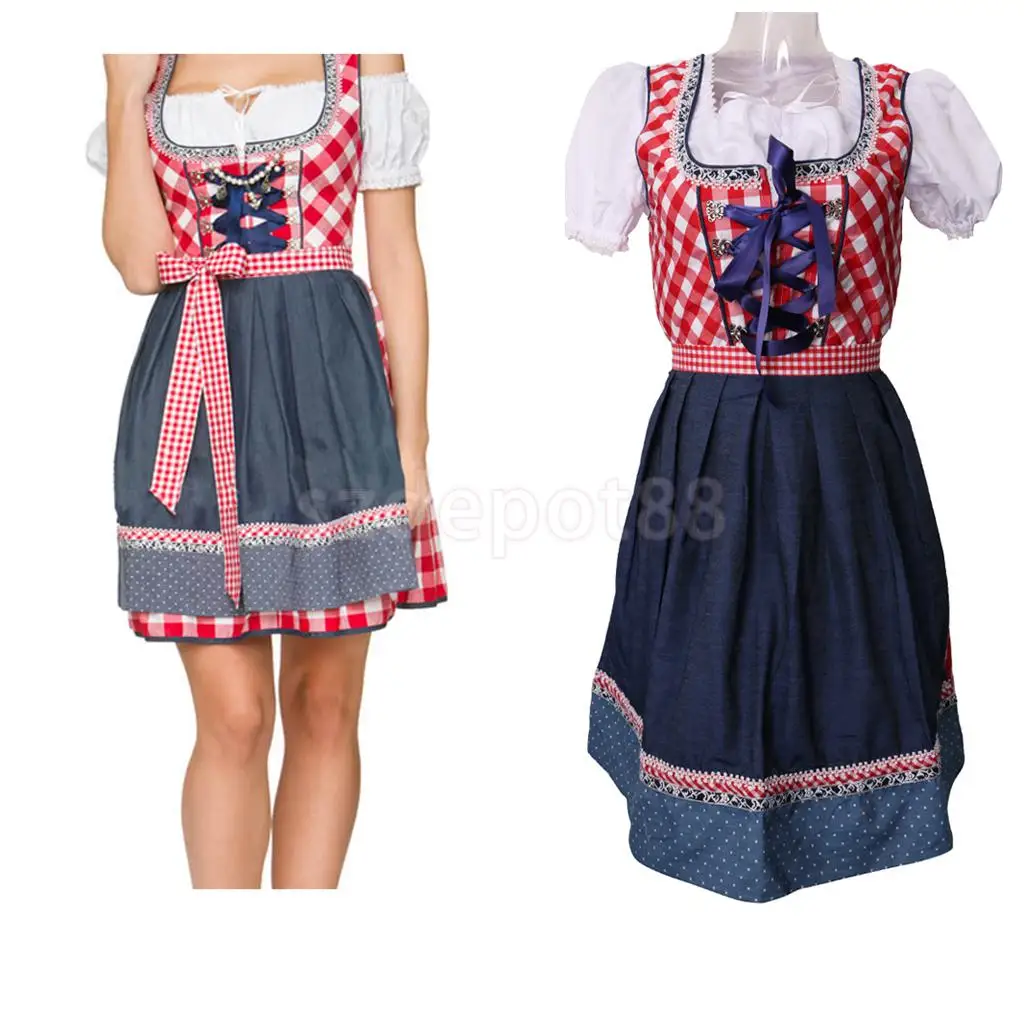 Женский Dirndl Bavarian костюм для Октоберфеста немецкая девка девушка пиво красивое платье для девочек Хэллоуин косплей вечерние костюмы