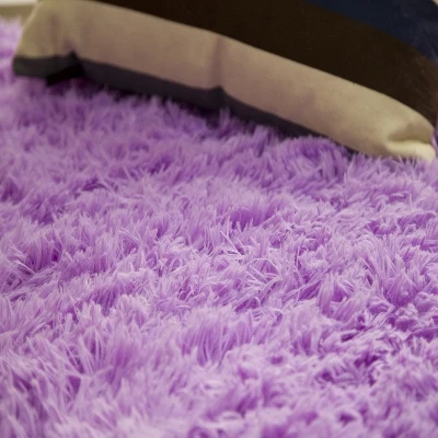 purple Мохнатый современный коврик для ванной комнаты Противоскользящий 40*60 см/15,74*23,62 дюйма - Цвет: purple