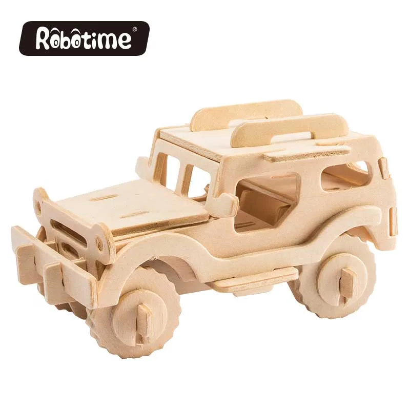 Robotime игрушки хобби 3D деревянные головоломки игры популярные детские развивающие игрушки для малышей и детей ясельного возраста Модели Строительные наборы машины