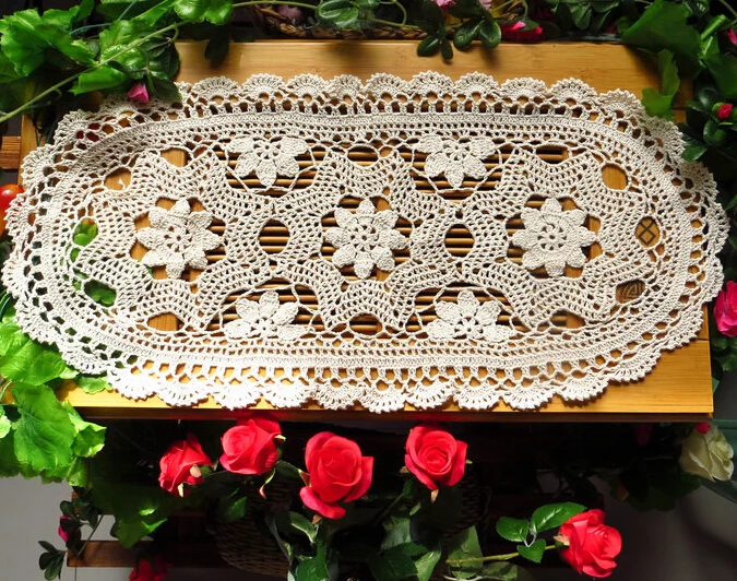 Новинка рождественский подарок винтажные кружевные вязаные крючком цветы