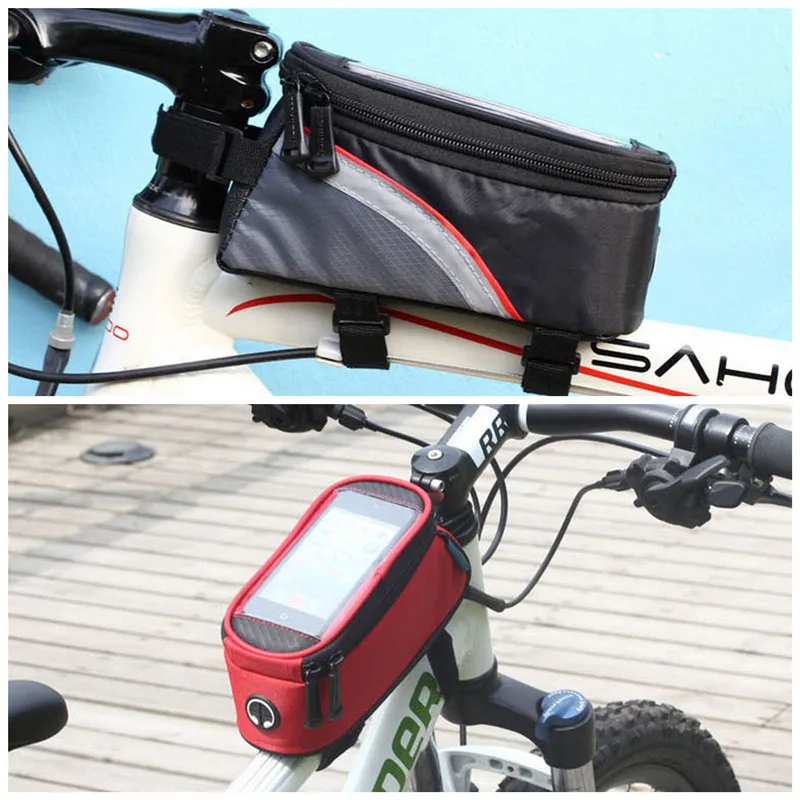 Новинка, уличная водонепроницаемая сумка для горного велосипеда Mtb, передняя сумка, 4,8 дюймов, чехол для телефона, велосипедная сумка, аксессуары для велоспорта
