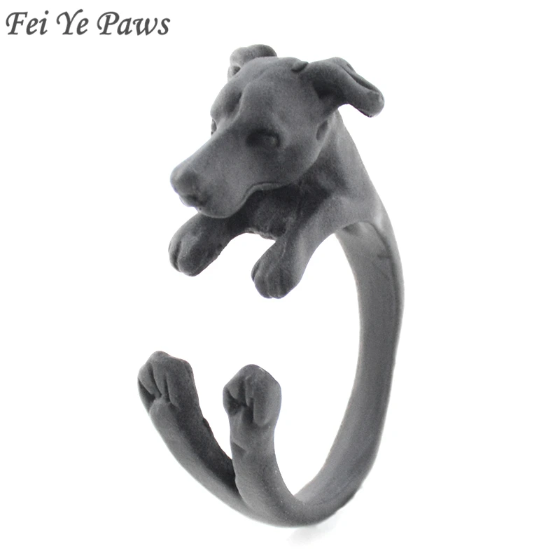 Fei Ye Paw панк Черное итальянское кольцо Greyhound для женщин Anel Бохо Whippet Knuckles кольца