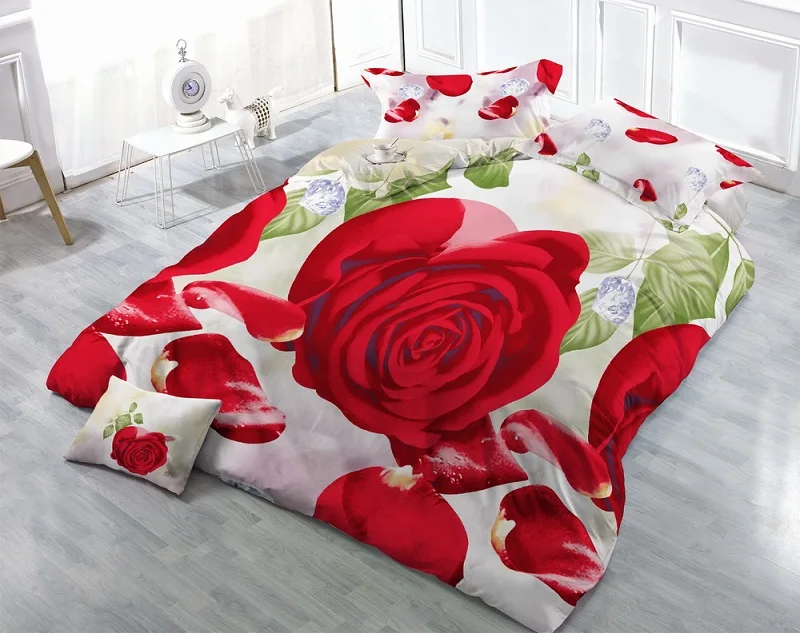 Комплект постельного белья для дома 4 шт. дешевый пододеяльник с 3D принтом