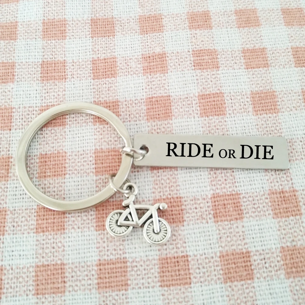 Очаровательный брелок с надписью Ride or Die Bijoux для мотоциклов автомобилей