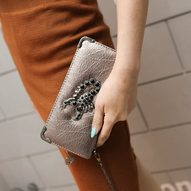 

Scorpions Leather Women Wallets Design Brand Money Pocket With Card Holder Women's Coin Purse Fashion Ladies Bags 15