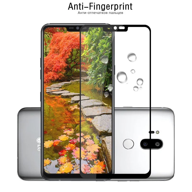 Закаленное стекло для LG G7 полное покрытие защитная пленка Взрывозащищенная