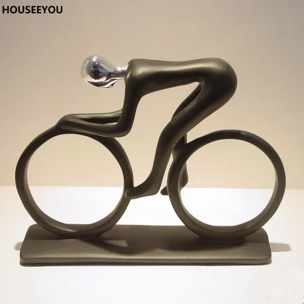 Современные креативные фигурки людей для упражнений на велосипеде из смолы