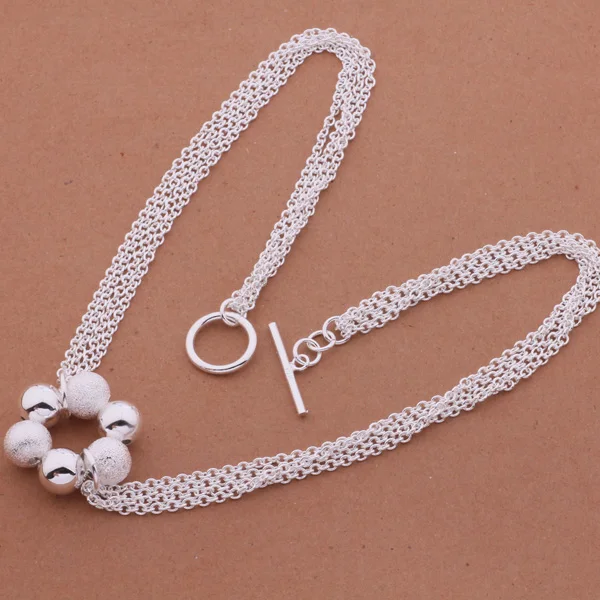 AN470 оптовая продажа ожерелья для женщин и мужчин серебряного цвета ювелирные изделия Модные ювелирные изделия подвеска/bhsajyza Asoajjva